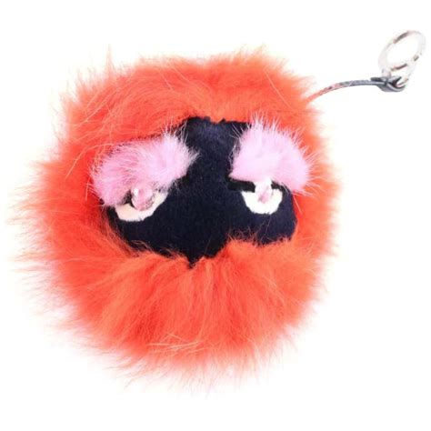 fendi fur ball keyring|Fendi fox fur charm.